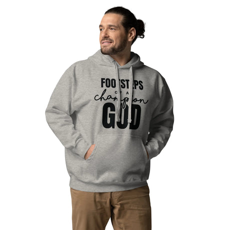 Premium Hoodie, Footsteps of a Champion God