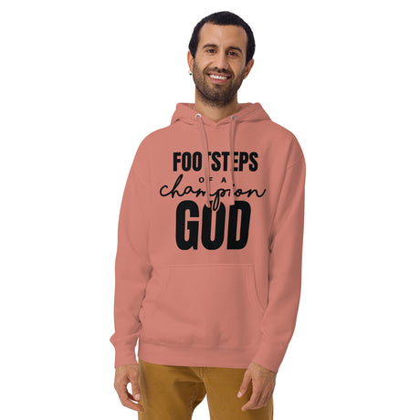 Premium Hoodie, Footsteps of a Champion GOD