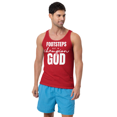 Staple Tank Top, Footsteps of a Champion GOD