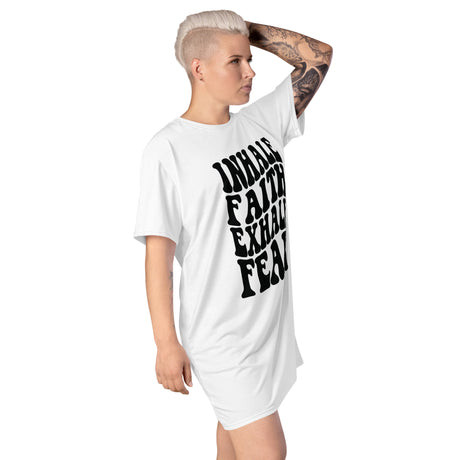 T-Shirt Dress, Inhale Faith Exhale Fear