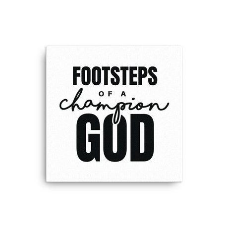 Thin Canvas Wall Art, Footsteps Of A Champion God